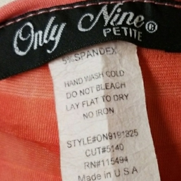 Only Nine 9 Boutique Orange Tie-Died Ruffled Top - Picture 4 of 5